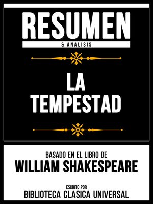 cover image of Resumen & Analisis--La Tempestad--Basado En El Libro De William Shakespeare